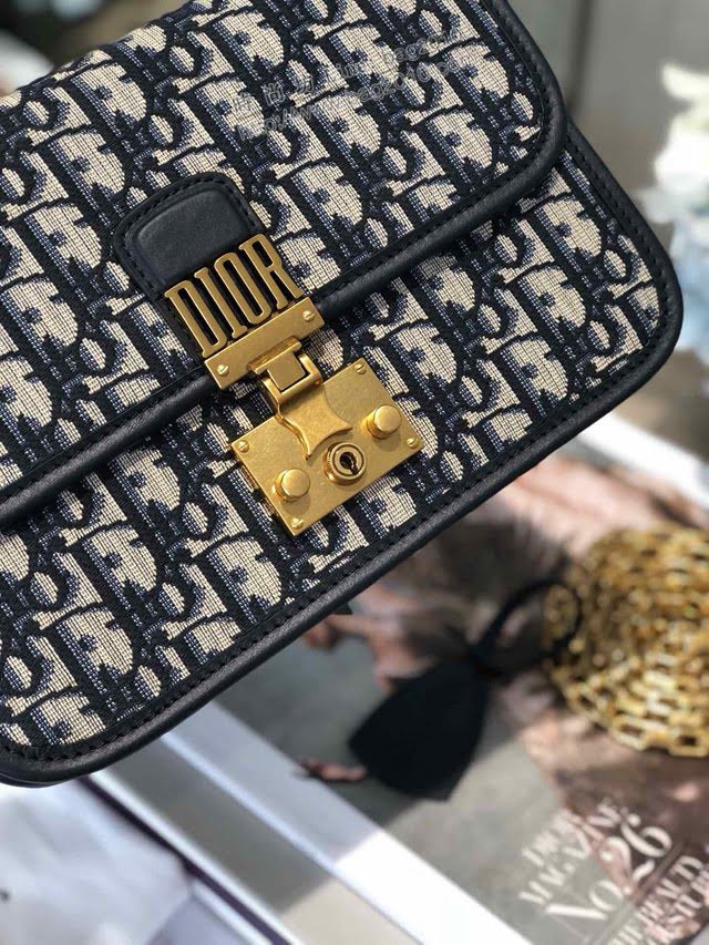 Dior女包 迪奧addict老花刺繡方正包 Dior肩背斜挎包  dfk1757
